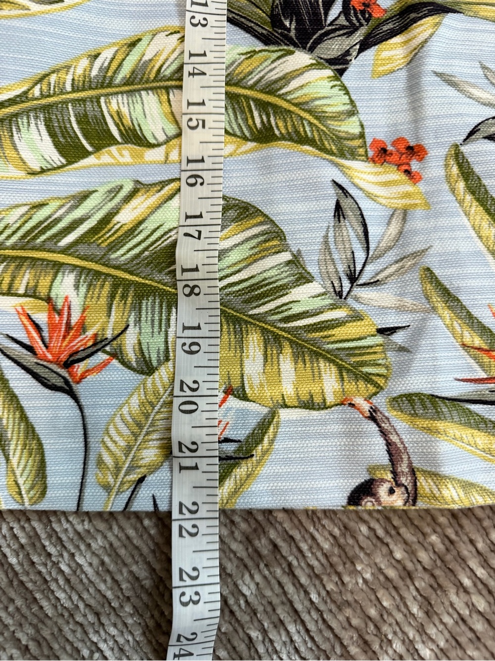 Ann Taylor Tropical Mini Skirt - Light Blue with Green & Orange - Picture 6 of 8